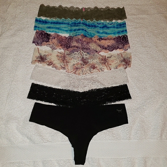 Victoria Secret Pink Thong Panties Bundle, Medium - Picture 2 of 13